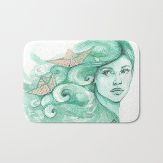 Paper ships Bath Mat