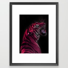 NEON TIGER Framed Art Print