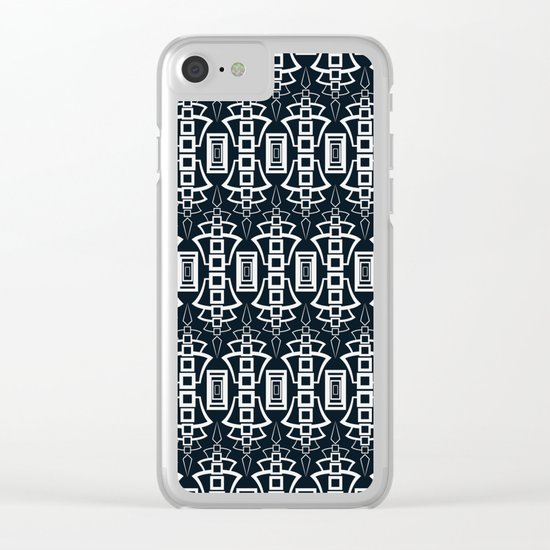 Art Deco . "Grey and gray . " Clear iPhone Case