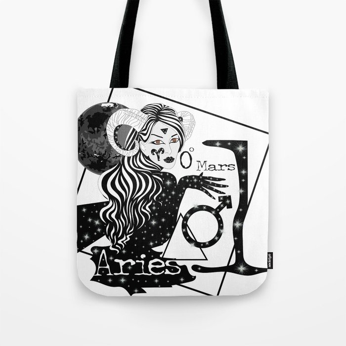 Aries - Zodiac Sign Tote Bag