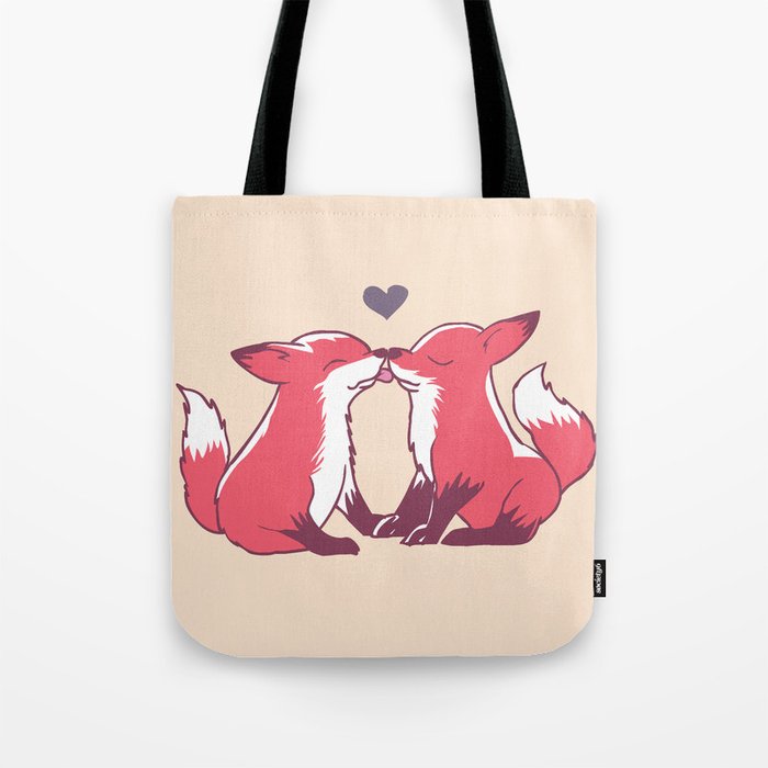 Fox Kisses Tote Bag