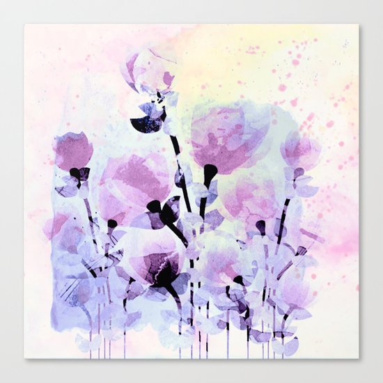 soft pink and purple bouquet Canvas Print