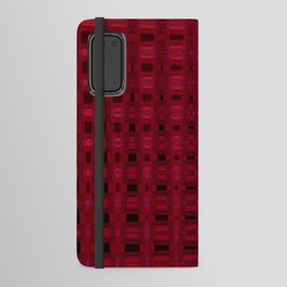 Crimson Red And Black Irregular Pattern Android Wallet Case