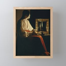 The Penitent Magdalen, Georges de La Tour, 1640 Framed Mini Art Print