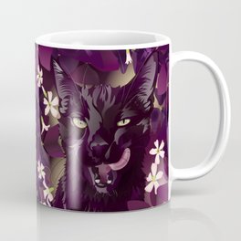 Luna and Oxalis Coffee Mug | Digital, Oxalis, Cat, Purple, Drawing 