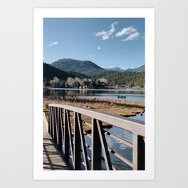 Evergreen, Colorado Lake Bridge (2021) Art Print