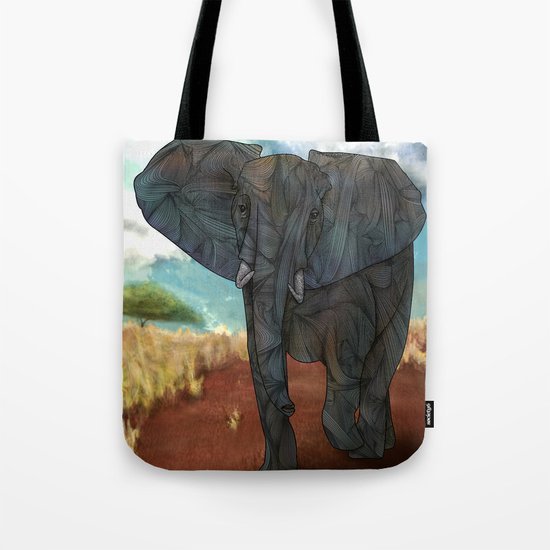 African Elephant Tote Bag