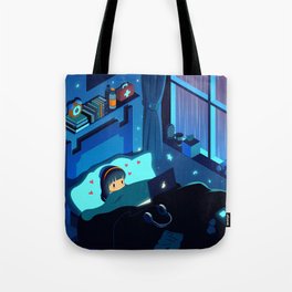 Solitude Tote Bag | Graphicdesign, Glowing, Stars, Game, Sleep, Window, Teen, Bedroom, Graphic, Room 