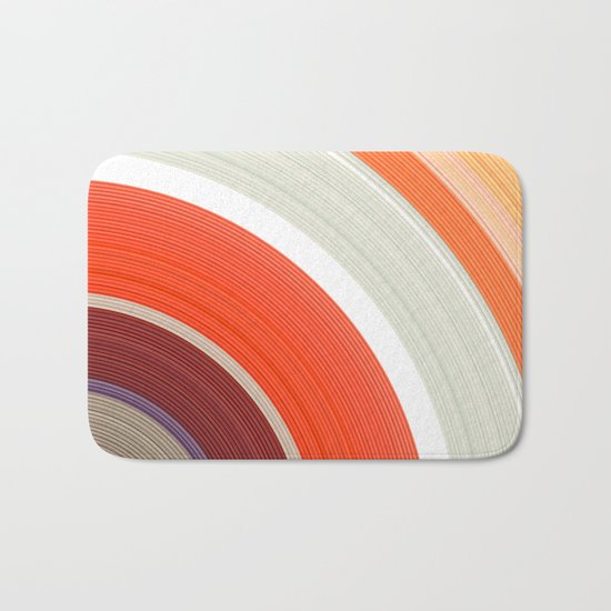 Shades of Orange Rings Bath Mat