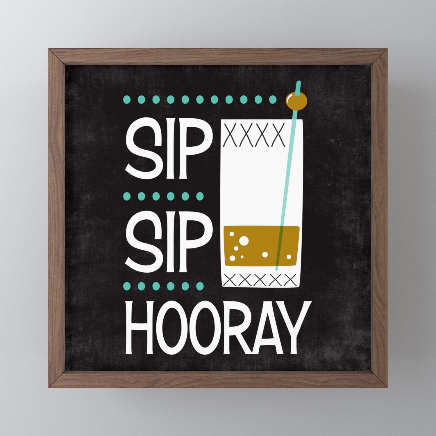 Sip sip hooray picture frame