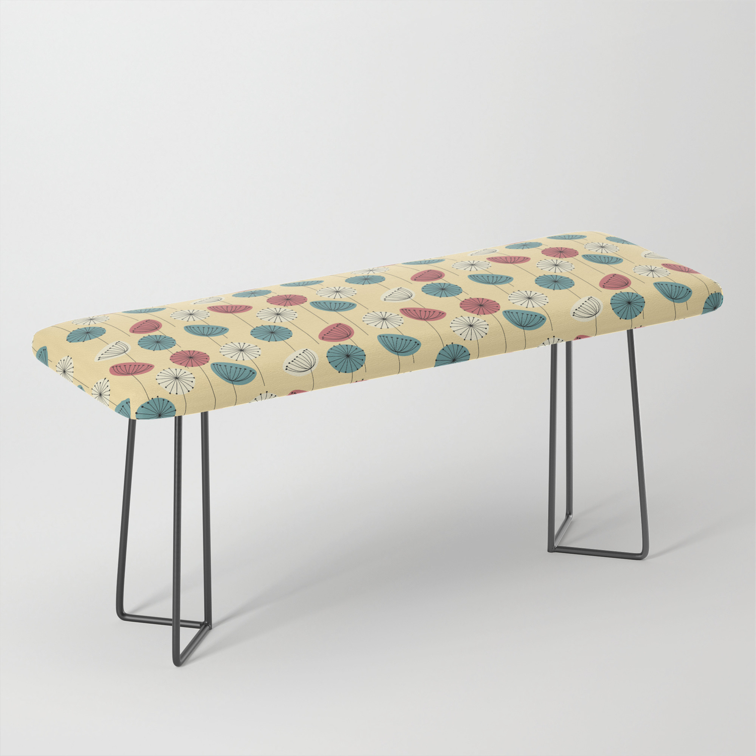 1950s Floral Bench By Ravensdesigns Society6