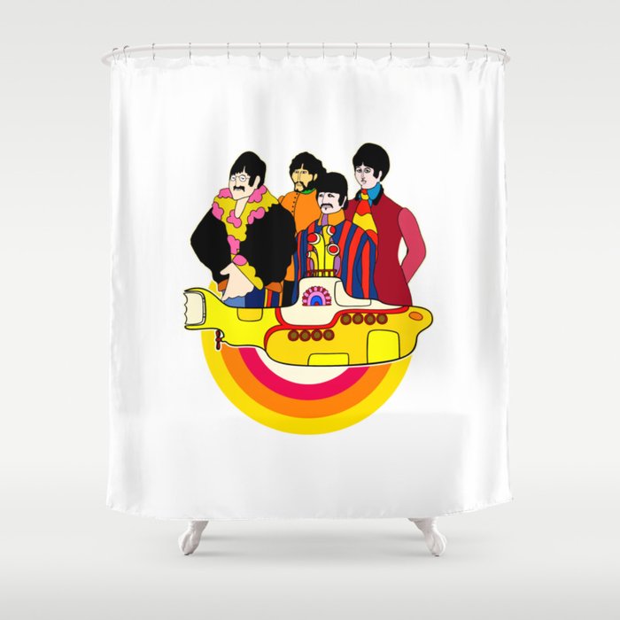 Yellow Submarine Pop Art Shower Curtain By Garao Society6 Yellow Submarine Pop Art Shower Curtain
