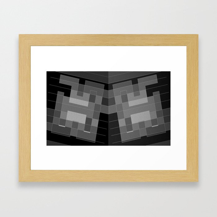 Grey H and double ... Framed Art Print