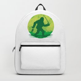 Bigfoot Go Fishing Backpack | Camping, Sasquatch, Nature, Gift Idea, Monster, Birthday, Drawing, Bigfoot, Usa Flag, Yeti 