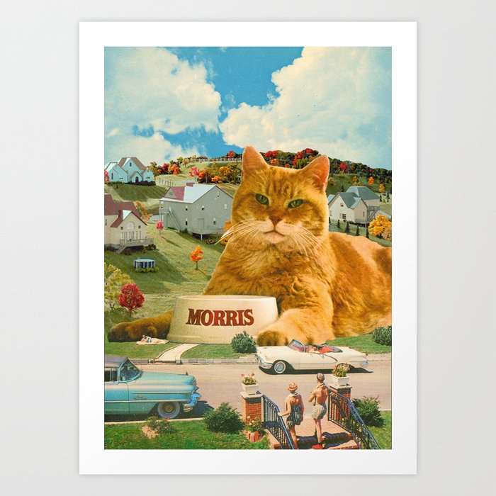 Morris the cat Art Print