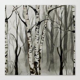 Dark and mystic forest Canvas Print