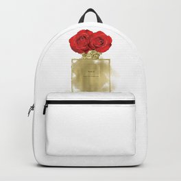 Red Roses & Fashion Perfume Bottle Backpack