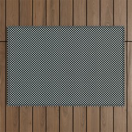 Black and Pastel Blue Tiny Polka Dot Pattern 1 - Coloro 2022 Popular Color Pure Water 088-88-09 Outdoor Rug