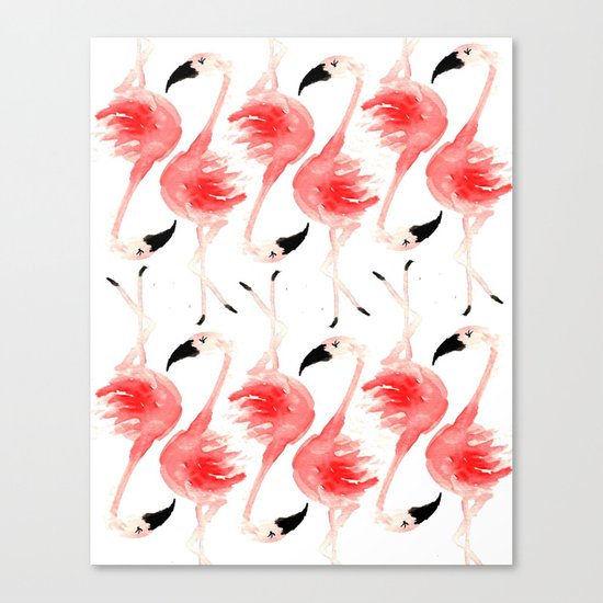 Flamingos! Canvas Print