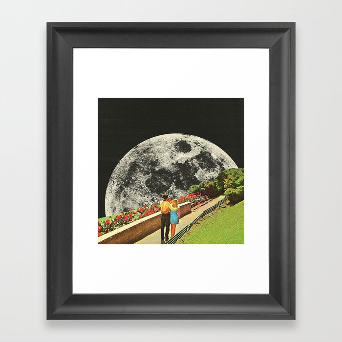 Moonwalk love Framed Art Print