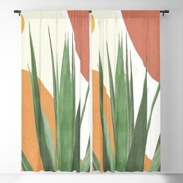 Abstract Agave Plant Blackout Curtain