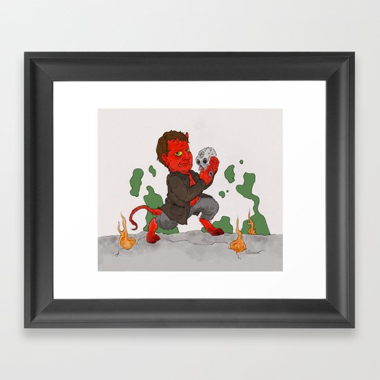 "Hell in a Handbasket" by Virginia McCarthy Framed Art Print
