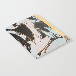 Blue Pink Black abstract pattern Notebook