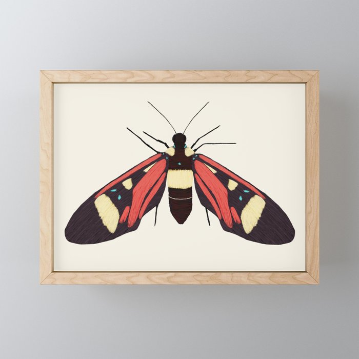 red butterfly Framed Mini Art Print