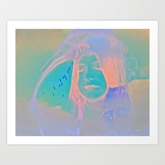 Kiss me just once again and I'll be on my way Art Print