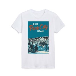 Park City Vintage Snowboarding Poster Kids T Shirt