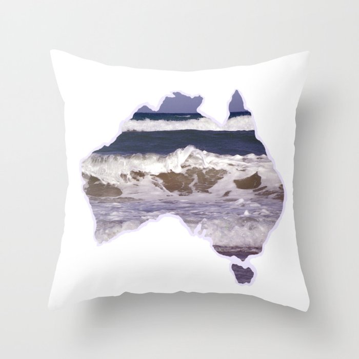 Australia beach Throw Pillow