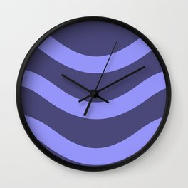 Very Peri Color 2022 Wave Lines Graphic Wall Clock