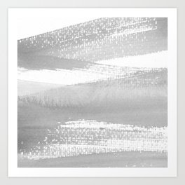 Watercolor abstraction pattern - grey Art Print