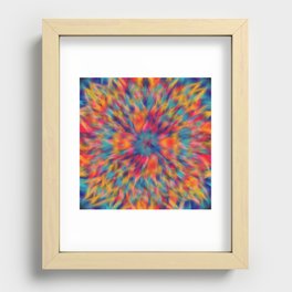 psychedelic fire Recessed Framed Print