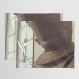 Medieval Castle life | Knight metal armor, middle age helm | Objects from the past Placemat