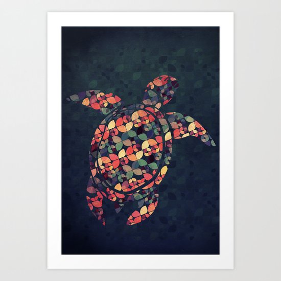 The Pattern Tortoise Art Print