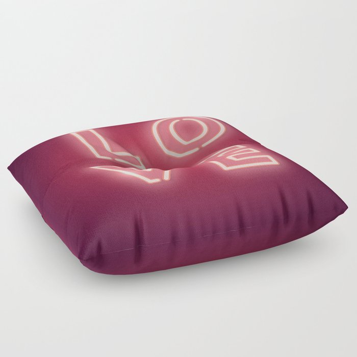 Neon LOVE Light Floor Pillow