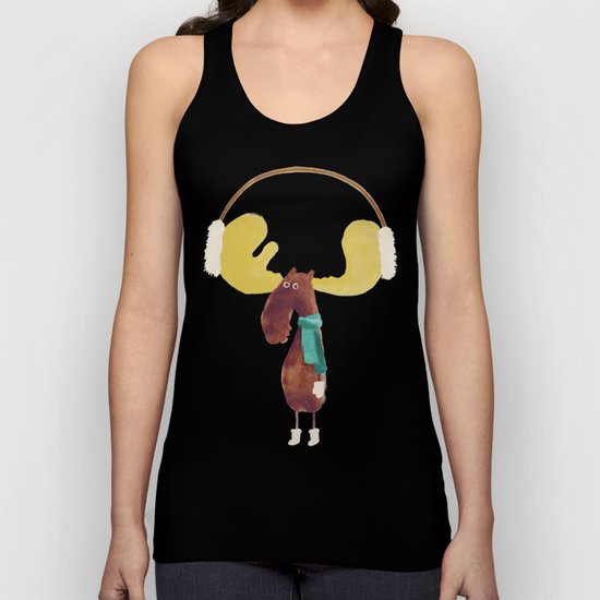 This moose is ready for winter Unisex Tank Top