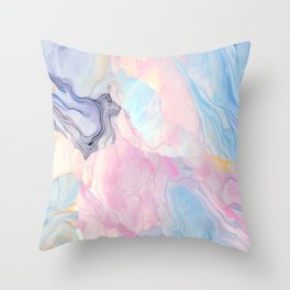 High-Quality Pastel Marble Designs Throw Pillow
