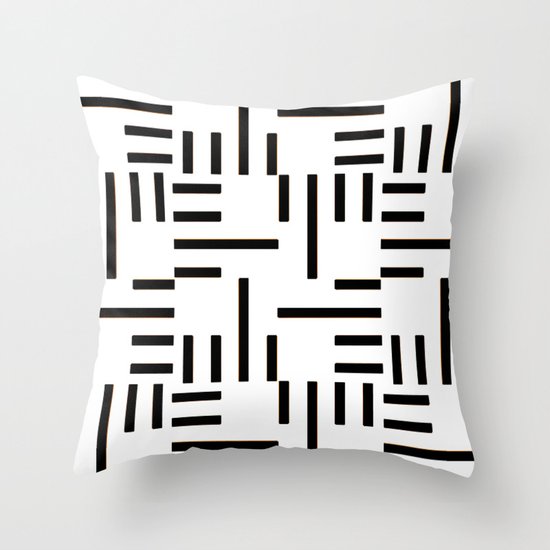 Kemper Black & White Throw Pillow