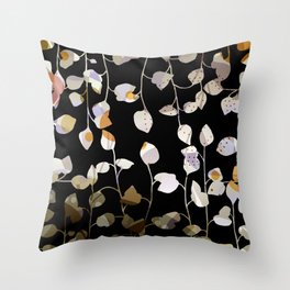 Black abstract Throw Pillow