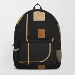 Subtle Opulence - Minimal Geometric Abstract 1 Backpack | Contemporary, Urbanchic, Graphicdesign, Midcenturymodern, Scandinavian, Geometric, Minimal, Nordic, Elegant, Shapes 