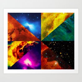 Slice of the Universe Art Print | Graphic Design, Collage, Space 