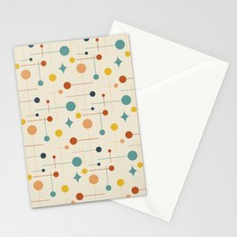Mid Century Modern Abstract Seamless Pattern 9 Stationery Card