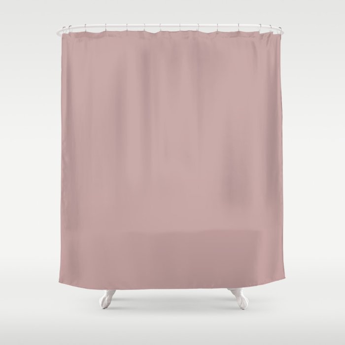 mauve floral shower curtain
