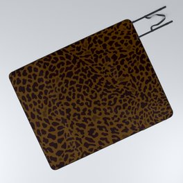 Animal Print / Retro Brown Cheetah Fur Picnic Blanket