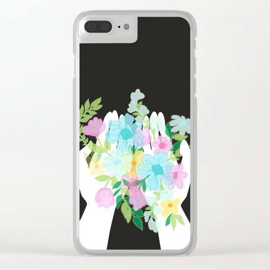 take these flowers Clear iPhone Case