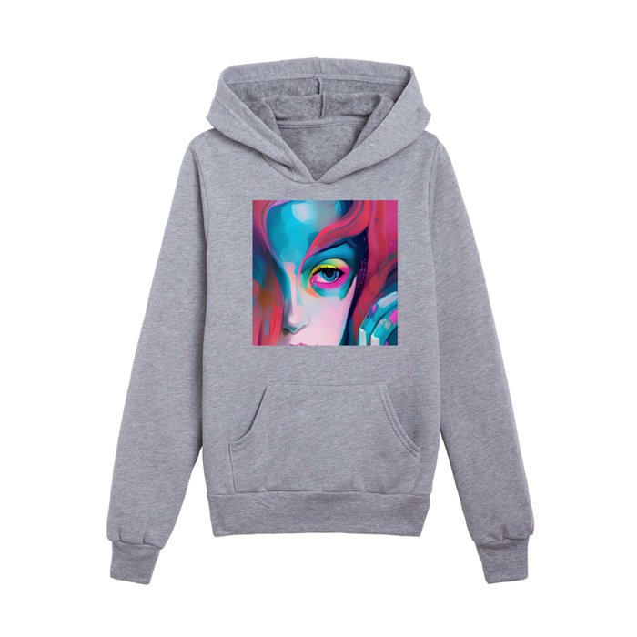 Abstract female image Kids Pullover Hoodie