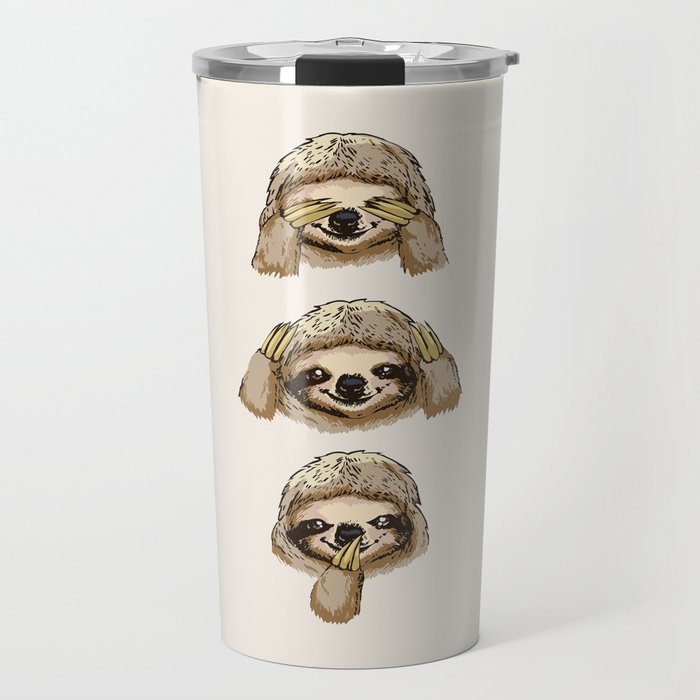 No Evil Sloth Travel Mug