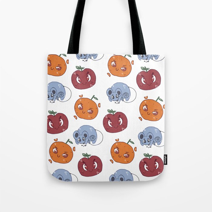Friendly Fruits Pattern Tote Bag
